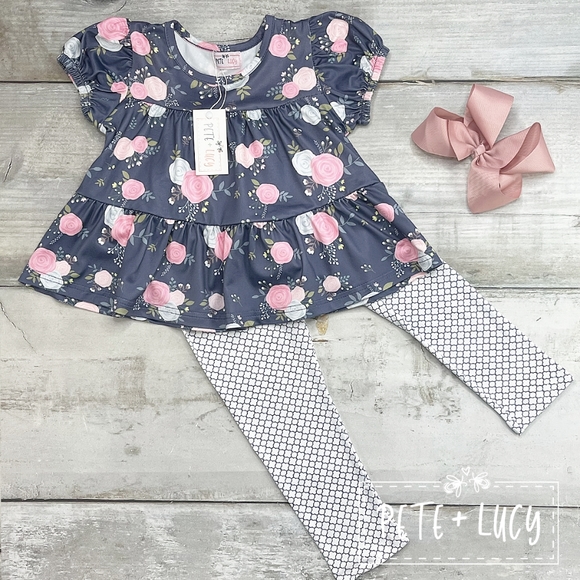 Pete + Lucy Fruity Fun Ruffle Capri Set main image 1